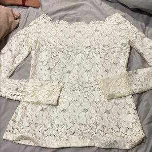 Elegant Lace Women's Top - White (530)